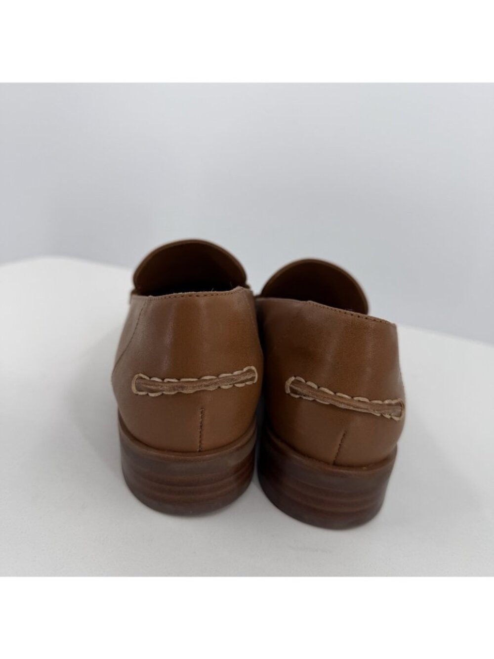 Everlane The Modern Loafer in Camel-Tan Leather size 7 Stacked Heel nwd - Picture 4 of 8
